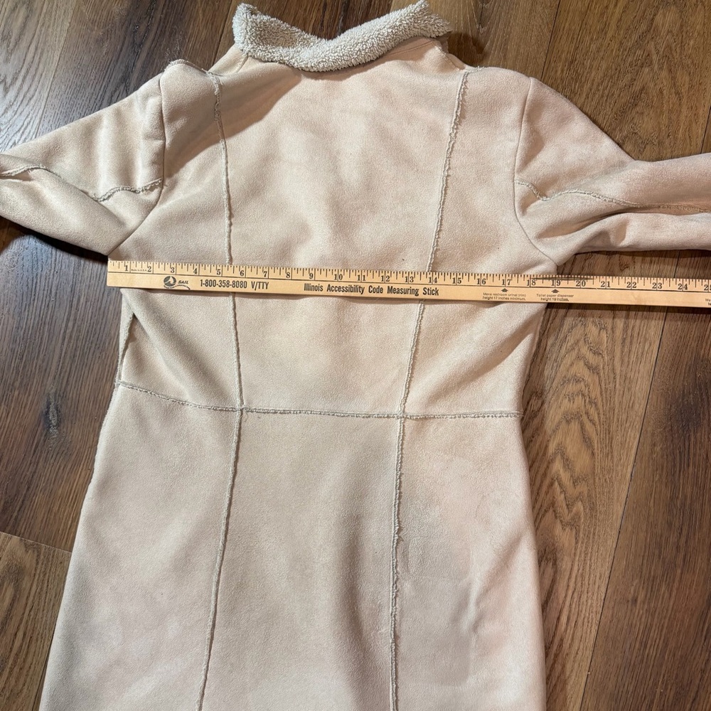 Vintage Penny Lane Coat Vintage Sherpa Coat Cream Shearling Style Long Coat - Picture 10 of 15